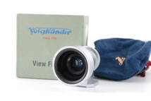【超美品 保障付 動作確認済】 Voigtlander 35mm Metal View Finder Silver M フォクトレンダー ビューファインダー 箱 付属品 #Q6741_画像1