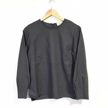 F9785dL UNITED ARROWS TOKYO ユナイテッドアローズ サイズ38 (M位) 長袖ブラウス カットソー チャコールグレー レディース コットン100%_画像1