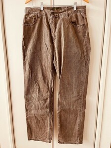 F9632cE Timberland Timberland Denim pants Brown size 34×32 (M~L rank ) American Casual old clothes strut pants wide 