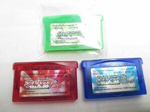 【同梱可】中古品 ゲーム ゲームボーイアドバンス ソフト ポケットモンスター エメラルド ルビー サファイア 3点 グ