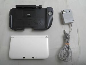 【同梱可】中古品 ゲーム ニンテンドー3DS LL 本体 SPR-001 ホワイト 動作品 充電器 拡張スライドパッド付き