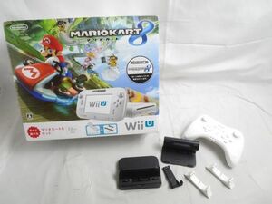 【同梱可】中古品 ゲーム Wii U 本体 WUP-010 32GB マリオカート8 セット ホワイト 動作品 初期化済み 箱 周辺機器付