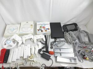 【まとめ売り 中古品】 ゲーム Wii U 本体 WUP-010 動作品 初期化済み コントローラー ハンドル ヌンチャク 周辺機器