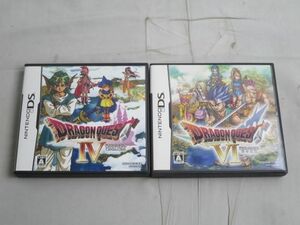 【同梱可】中古品 ゲーム ニンテンドーDS ソフト ドラゴンクエスト 4 6 導かれし者たち 幻の大地 2点 グッズセット