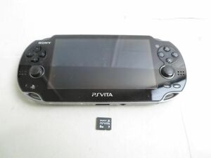 【同梱可】中古品 ゲーム PS Vita 本体 PCH-1100 3G/Wi-Fi ブラック 動作品 メモリーカード 8GB付き