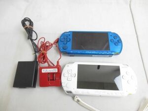 【同梱可】訳あり ゲーム ジャンク品 PSP1000 3000 ホワイト バイラントブルー 本体 充電ケーブル グッズセット