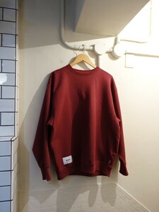 WTAPS　スウェット　美品　23AW　OBJ 01 SWEATER COTTON.BEAK　232ATDT-CSM19　サイズ3　ボルドー　バックプリント