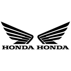 ホンダ黒HONDAブラック エンブレム ステッカー ウィングマーク本田左右2枚セット ウイング ウィングステッカーSET バイク