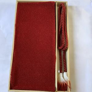 帯揚げ帯締めセット 真紅 絞り和装小物 
