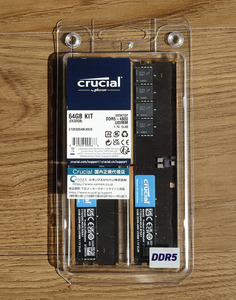 CRUCIAL CT2K32G48C40U5 DDR5-4800 DDR5 64GB（32GB×2枚） / 店頭購入レシートあり / 限定ライフタイム保証 / 国内正規代理店扱い