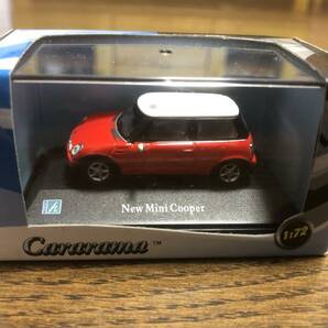 １/72 ミニクーパー Mini Cooper ホンウェル HONGWELL カララマ Cararama 車体：赤 レッド 屋根：白 ホワイト 未開封 ダイキャストの画像1