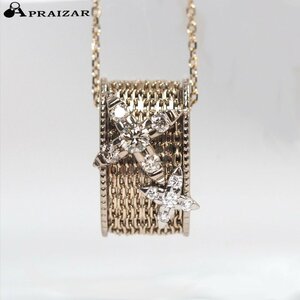 KASHIKEY カシケイ NAKID ネイキッド K18BG/Pt900 ブラウンダイヤ0.13ct ダイヤ0.03ct ネックレス [61680]