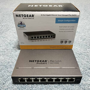 NETGEAR スイッチングハブ GS108E-300JPS　8ポート 1G アンマネージプラス