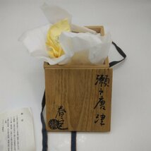 2325 【二代】加藤春定 瀬戸唐津 茶碗 共箱 共布 栞 茶道具 茶盃 抹茶 陶器 陶芸 焼物 時代 骨董 古美術 古道具タグボート本物保証_画像6