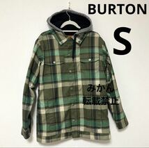 【S】 BURTON バートン スノーボードウエア ネルチェック_画像1