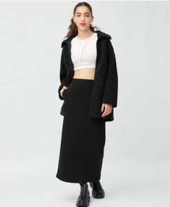 3XL スウェットナローロングスカート　ブラック　大きいサイズ　4L 温活　GU