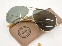 UH1474《1円》B&L RAY-BAN ボシュロム USA製 アビエーター ティアドロップ ヴィンテージ サングラス ケース付_画像1