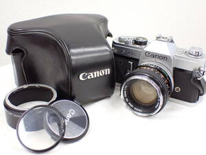 UH1513《1円》《シャッター〇》Canon キヤノン FTb QL/ CANON LENS FD 50㎜ 1:1.4 /フィルター・ケース・ストラップ付 フィルムカメラ