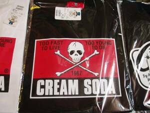 MサイズクリームソーダTシャツ角ドクロ黒色！新品CREAMSODAロカビリーブラックキャッツマシンガンケリーピンクドラゴンマジック