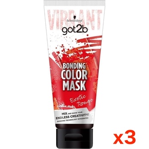 3 шт. комплект Schwarzkopf got2b склеивание * цвет маска экзотический rouge 180g