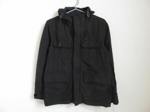 (56471)ユニクロ　UNIQLO　メンズ　マウンテンパーカー　ジップ　ジャケット　ブラック　M　USED