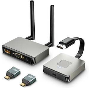 Xotulv ワイヤレス hdmi 送受信機セット hdmi 無線化 ワイヤレス【4K/5Ghz/30M安定転送距離】 hdmiトランスミッター レシーバー 設定不要