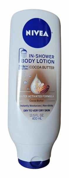 Nivea In-Shower Body Lotion, Cocoa Butter, 13.5 fl oz (400 ml)