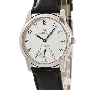 【3年保証】 ジラールペルゴ ラウンド ドレスウォッチ 90400.0.11.105 白 アラビア スモセコ 手巻き レディース ボーイズ 腕時計