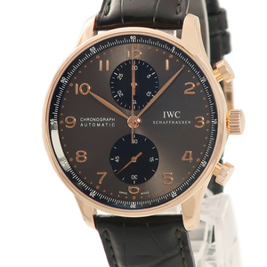 【3年保証】 IWC ポルトギーゼ クロノグラフ IW371482 K18RG無垢 アラビア 自動巻き メンズ 腕時計