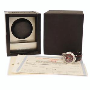 【3年保証】 ボヴェ スポーツスター クロノグラフ C803 SP0189 黒 赤 漢字干支インデックス 12時位置リューズ 自動巻き メンズ 腕時計の画像7