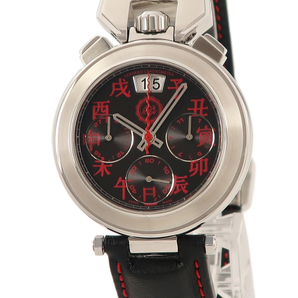 【3年保証】 ボヴェ スポーツスター クロノグラフ C803 SP0189 黒 赤 漢字干支インデックス 12時位置リューズ 自動巻き メンズ 腕時計の画像1