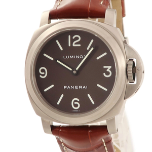 【3年保証】 パネライ ルミノール ベース 44mm PAM00116 E番 茶 アラビア バー 手巻き メンズ 腕時計