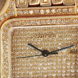 【3年保証】 カルティエ パンテール LM K18YG無垢 ダイヤ 角型 クオーツ レディース ボーイズ 腕時計の画像5