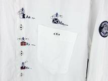 ■SINA COVA シナコバ / LUPO DI MARE / 7924060 / 日本製 / メンズ / ホワイト / 刺繍入り ボタンダウンシャツ size M / トップス_画像7