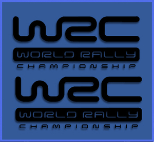 即納 WRC ワールドラリーチャンピオンシップ 世界ラリー選手権 ブラック カッティング 200mm x 90mm 2枚セット ステッカー 《送料無料》