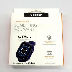 ★【在庫処分価格】Spigen Apple Watch ケース 45mm 44mm 保護カバー ラギッド・アーマー ACS02224 ネイビー・ブルー☆C02-143a