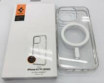 ★【在庫処分価格】Spigen iphone 15 Pro ケース 6.1インチ マグフィット ウルトラ ハイブリッド ACS06715 ホワイト ケース☆C02-191a_画像1