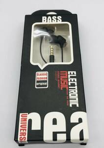 ★【在庫処分価格】BASS STEREO HEADSET オーディオ ヘッドセット イヤホン ブラック☆C02-024a