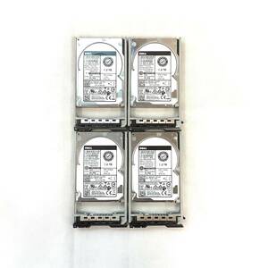 K6020764 DELL 1.2TB SAS 10K 2.5インチ HDD 4点【中古動作品】