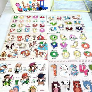 美品　6枚セット　木製パズル　知育玩具 子ども　幼児　形はめ