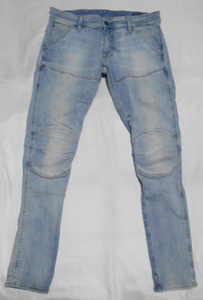 G-STAR RAW ジースターロウ 5620 3D SUPER SLIM　デニムジーンズ　ストレッチ　淡色ブルー　バイカー　W33