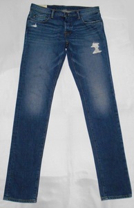 Abercrombie & Fitch アバクロ SUPER SKINNY　スーパースキニー デニムジーンズ　クラッシュ　ダメージ加工　W34