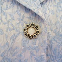 #anc ユキトリイ YUKITORII スカートスーツ ツーピース セットアップ 38 水色 白 花柄 日本製 レディース [844782]_画像4