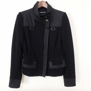 #anc Vivienne Tam VIVIENNETAM blouson 0 black Rider's Zip up high‐necked lady's [858454]