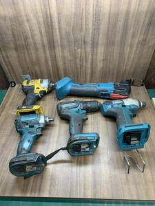 (中古品 ) マキタ 充電式ドライバドリル DF473D/ TD122D/ DEWALT 20V MAX DCF880 (5セット) ジャンク