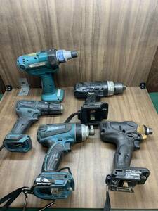 (中古品 ) マキタ マキタ(Makita) 充電式4モードインパクトドライバ TP141D/HP332D/FT044FD/HITACHI WH14DBL/DS14DBL (5セット) ジャンク