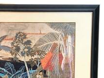 シルクスクリーン 絵画 TING SHAD KUANG 流砂の河 額縁付 木枠 自然 美術品 オブジェ インテリア アートアンドビーツ_画像3