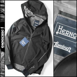 ■新品税込126,500円【HERNO Laminar】GORE-TEX ヘルノラミナー全天候対応！ゴアテックスフーデッドブルゾン52/XL/オールシーズンモデル