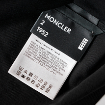ビックロゴのインパクト【2 MONCLER GENIUS 1952 】モンクレールジーニアスビックワッペンロゴブラックロンTシャツ/メンズ/黒/sizeS_画像8