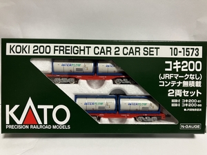 KATO10-1573 コキ200 2両セット KATO INTER FLOWタンクコンテナ 4台搭載貨車-217-3